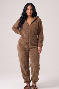 Willluxe® Cozy Cloud Fluffy Hooded Onesie Jumpsuit
