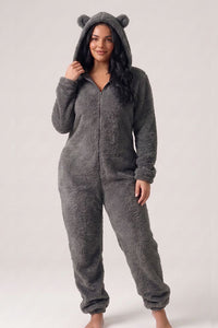 Willluxe® Cozy Cloud Fluffy Hooded Onesie Jumpsuit