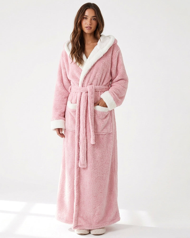 Willluxe® Cozy Ankle-Length Hooded Robe