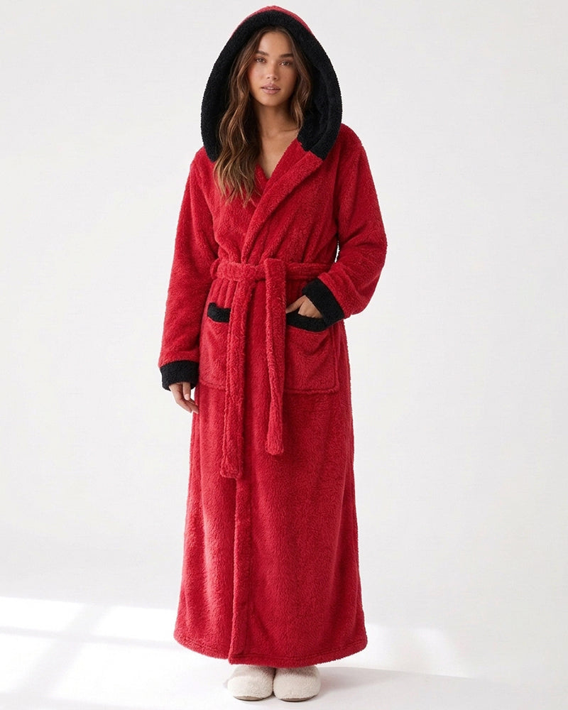 Willluxe® Cozy Ankle-Length Hooded Robe
