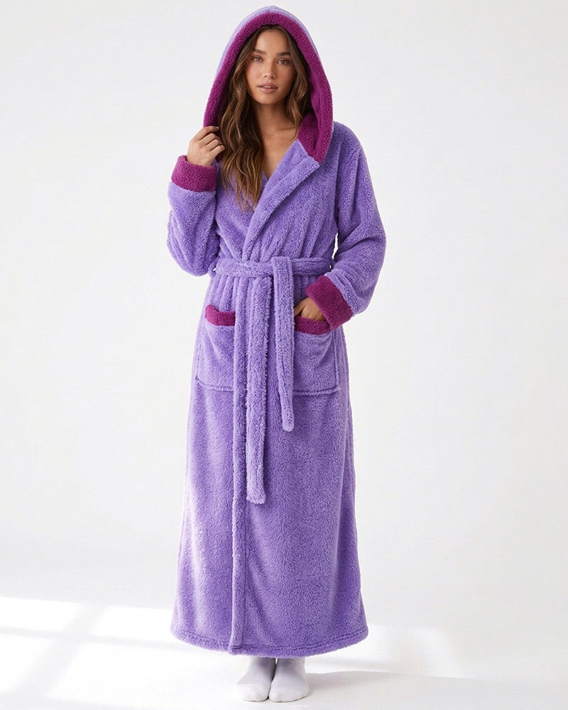 Willluxe® Cozy Ankle-Length Hooded Robe