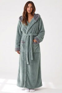 Willluxe® Cozy Ankle-Length Hooded Robe