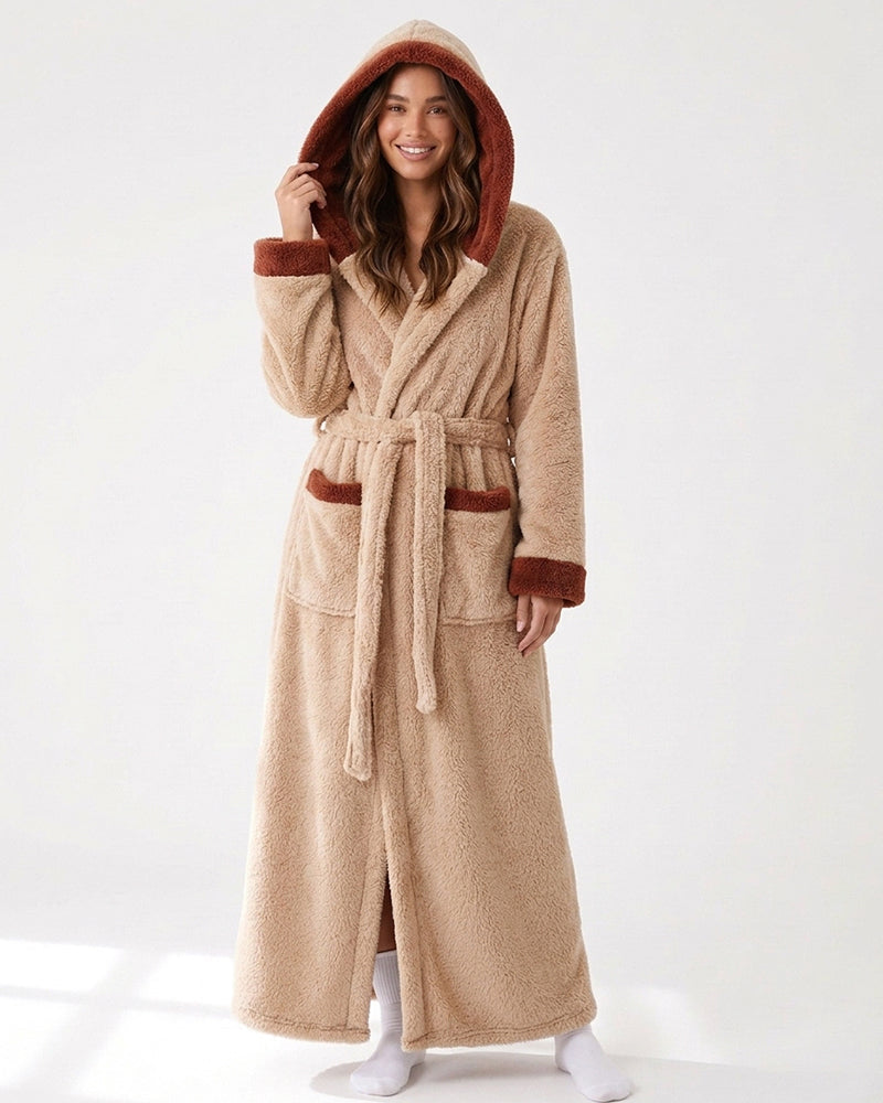 Willluxe® Cozy Ankle-Length Hooded Robe