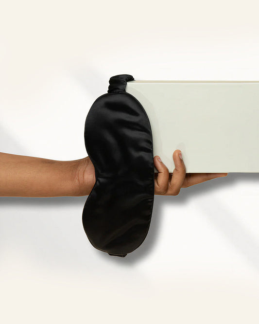 WILLLUXE® Cloud-Soft Satin Sleep Mask - Total Blackout & Adjustable Fit