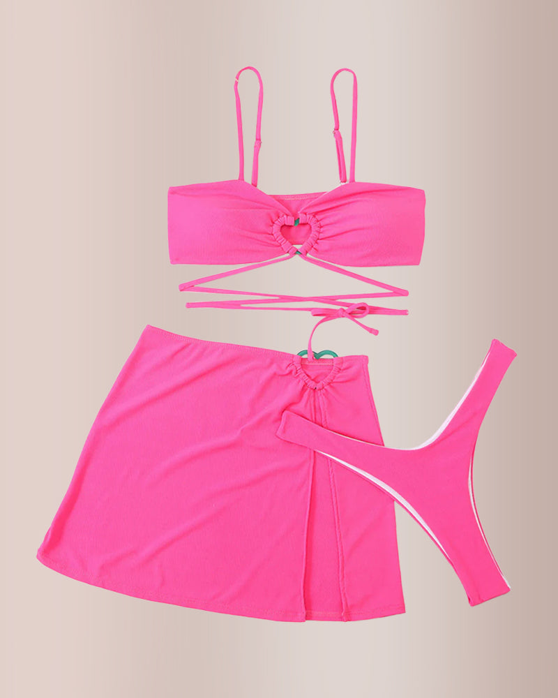 Willluxe® Fashion Hollow Out Lace Up Swimwear Set