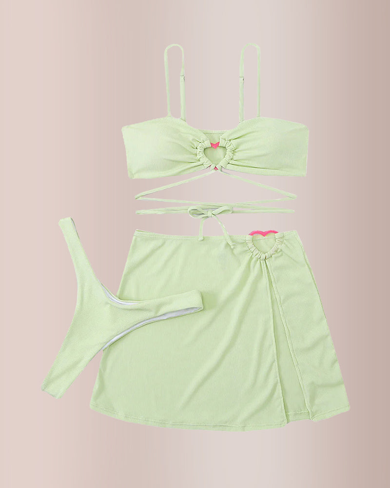 Willluxe® Fashion Hollow Out Lace Up Swimwear Set