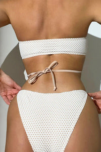 Willluxe® Halter Neck Lace Up Backless Bikini Swimwear