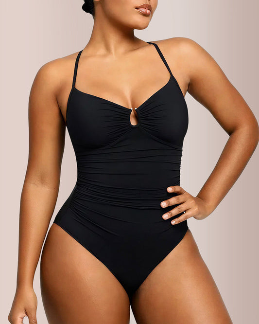 WILLLUXE® Smart Sculpt U-Ring Cut-Out Slimming One-Piece Swimwear