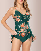 Willluxe® Women's Tummy Control Slim Fit Plus Size One Piece Swimsuit