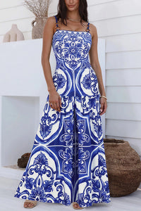 Willluxe® Majolica Print Sling One-Piece Swimwear