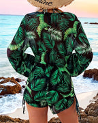 Willluxe® Tropical Mesh 3-Piece Bikini Swimwear