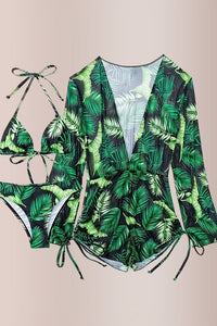 Willluxe® Tropical Mesh 3-Piece Bikini Swimwear