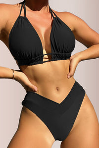 Willluxe® The Vaca Mode Tie-Back Triangle Swimwear