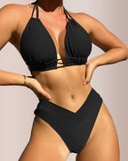 Willluxe® The Vaca Mode Tie-Back Triangle Swimwear