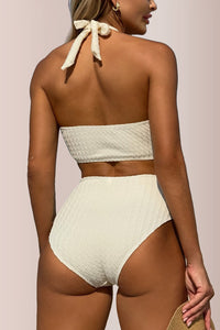 Willluxe® Halter High-Waisted Bikini Set