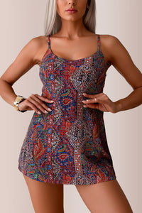 Willluxe® Print Tummy Control Swim Dress