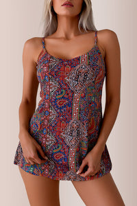 Willluxe® Print Tummy Control Swim Dress