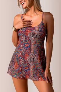Willluxe® Print Tummy Control Swim Dress