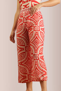 Willluxe® Retro Geometric One-Shoulder Swimsuit Pants Set