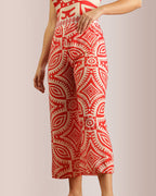 Willluxe® Retro Geometric One-Shoulder Swimsuit Pants Set