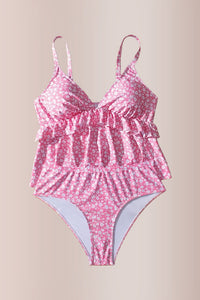 Willluxe® Plus Size Floral Peplum Tankini Set