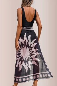 Willluxe® Sun-Kissed Glamour 2-Piece Swimsuit & Boho Sarong Set