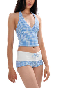 Willluxe® Check Pattern Bikini Top & Bottom Set
