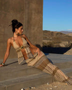Willluxe® Boho Cutout Knit Maxi Set