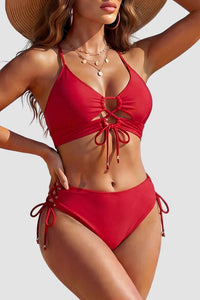Willluxe® Lace-Up Two-Piece Bikini Set