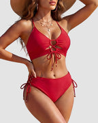 Willluxe® Lace-Up Two-Piece Bikini Set