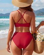 Willluxe® Lace-Up Two-Piece Bikini Set