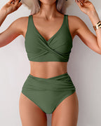 Willluxe® Women's Wrap Front High Waist Bikini Set