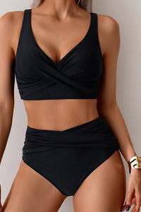 Willluxe® Women's Wrap Front High Waist Bikini Set