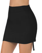 Willluxe® High-Waisted Adjustable Ruched Swim Bottoms