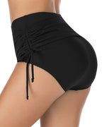 Willluxe® High-Waisted Adjustable Ruched Swim Bottoms