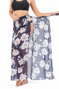 Willluxe® Chiffon Printed Beach Sarong Long Bikini Cover-Up Wrap Skirt