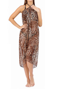 Willluxe® Chiffon Printed Beach Sarong Long Bikini Cover-Up Wrap Skirt