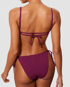 Willluxe® Cutout Side Drawstring High-Cut One-Piece Swimsuit