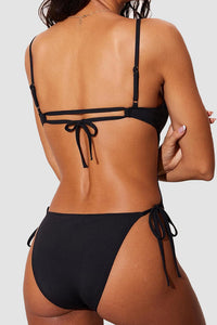Willluxe® Cutout Side Drawstring High-Cut One-Piece Swimsuit