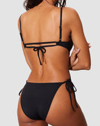 Willluxe® Cutout Side Drawstring High-Cut One-Piece Swimsuit