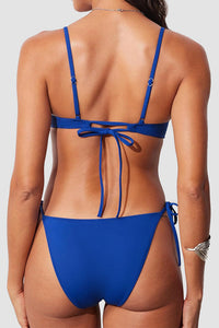 Willluxe® Cutout Side Drawstring High-Cut One-Piece Swimsuit