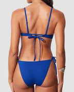 Willluxe® Cutout Side Drawstring High-Cut One-Piece Swimsuit