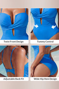 Willluxe® Cutout Tummy Control One-Piece Swimsuit