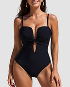Willluxe® Cutout Tummy Control One-Piece Swimsuit