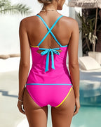 Willluxe® Neon Edge Sporty Tankini Set