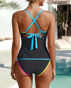 Willluxe® Neon Edge Sporty Tankini Set