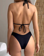 Willluxe® 4-Piece Mesh Cover-Up Bikini Set With Ruched Skirt