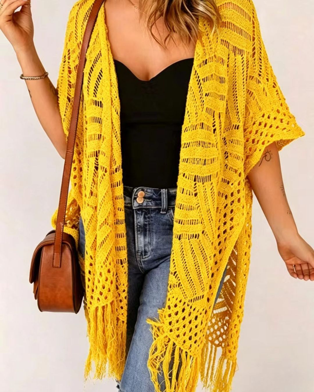 Willluxe® Fringe Knit Bikini Cover-Up