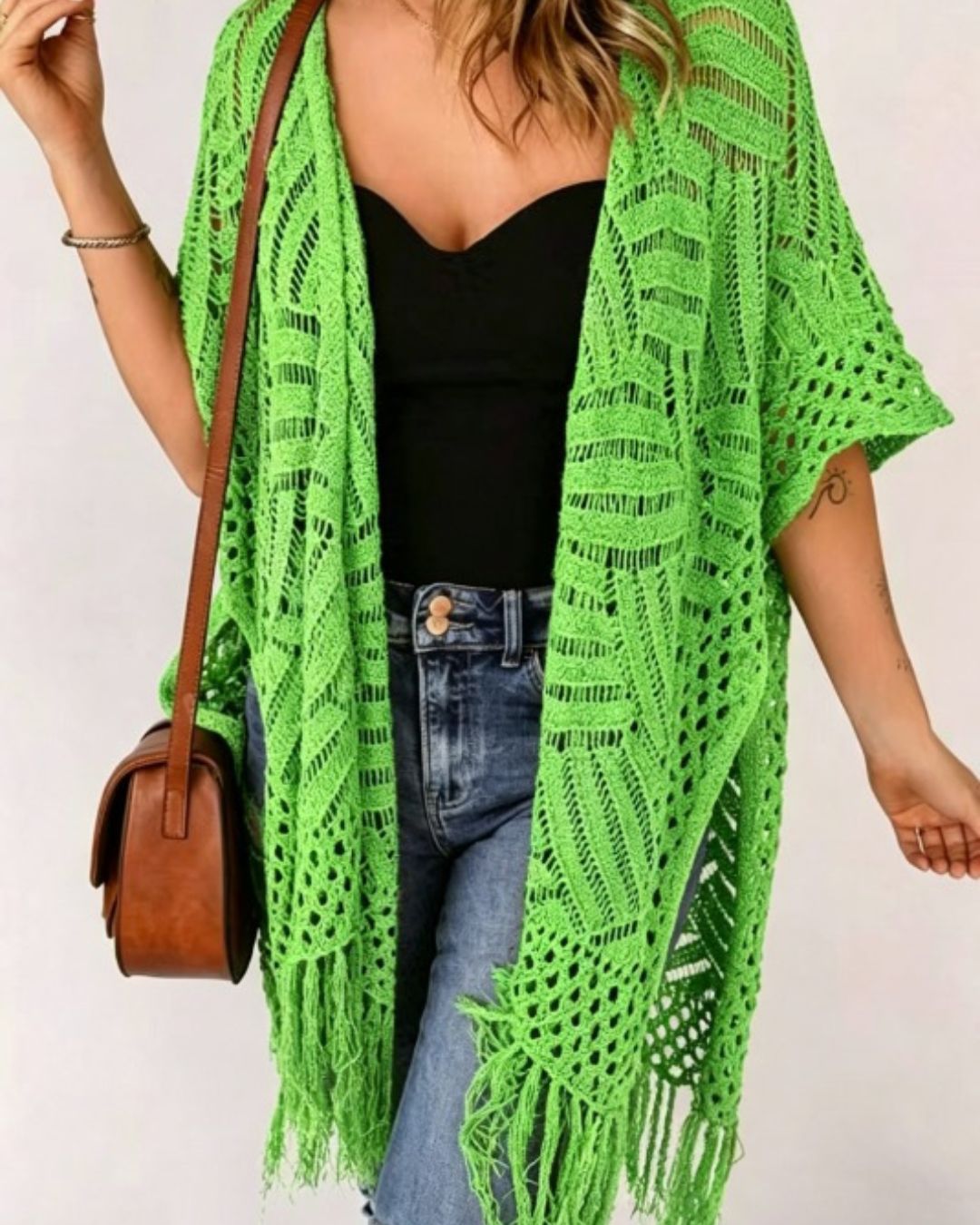 Willluxe® Fringe Knit Bikini Cover-Up