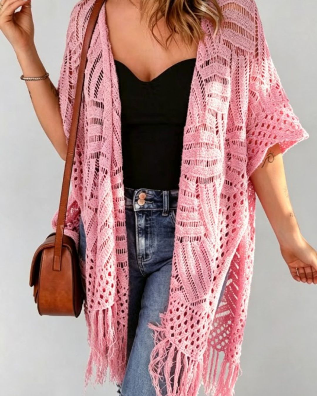 Willluxe® Fringe Knit Bikini Cover-Up